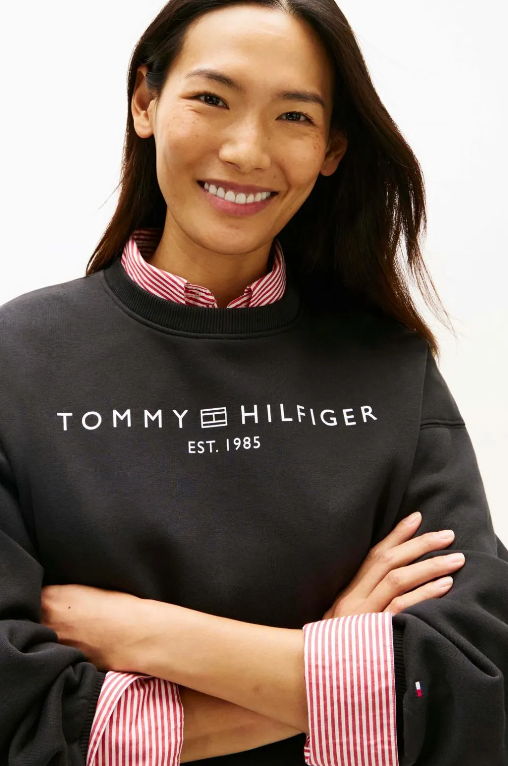 Tommy Hilfiger Sweatshirt Corp Logo Mdrn Black Outlet