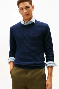 Tommy Hilfiger Trøje Seasonal Structure Cneck Dark night navy Discount