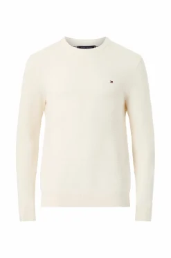 Tommy Hilfiger Trøje Seasonal Structure Cneck Ivory petal Hot
