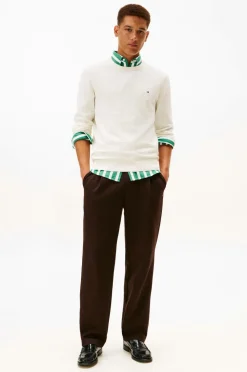 Tommy Hilfiger Trøje Seasonal Structure Cneck Ivory petal Hot