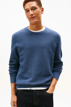 Tommy Hilfiger Trøje Essential Structure Crew Neck Aegean sea New