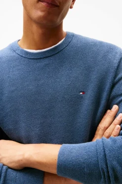 Tommy Hilfiger Trøje Essential Structure Crew Neck Aegean sea New