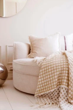 Tone Kroken Plaid Clemence Beige Discount