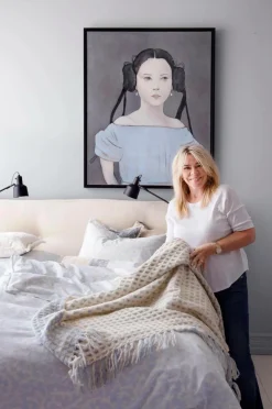 Tone Kroken Tæpper & Plaider>Plaid Clemence Lyseblå