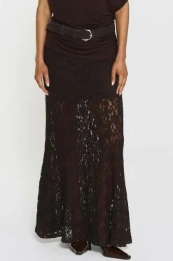 Twist & Tango Nederdele>Blondekjole Akasha Lace Skirt Mocha brown