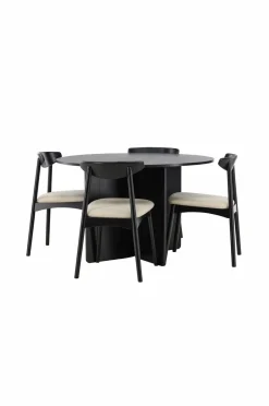 Venture Home Bord Tyresö med stol Ven Sort Clearance