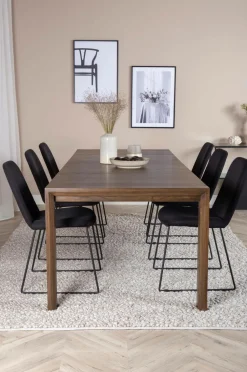 Venture Home Spisegrupper>Spisebord Slider med Muce-stol Sort