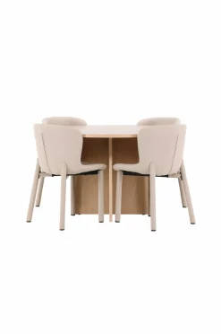 Venture Home Spisebord Strada med Astoria-stol Beige