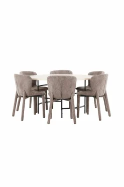 Venture Home Spisegrupper>Spisebord Copenhagen med Astoria-stol Brun