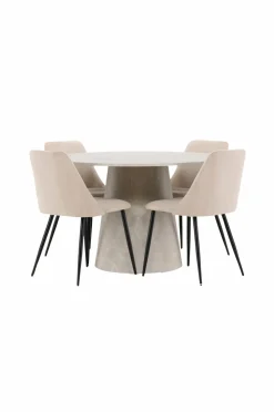 Venture Home Spisebord Lanzo med stol Night Beige New