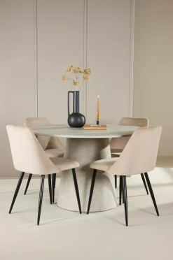 Venture Home Spisebord Lanzo med stol Night Beige New