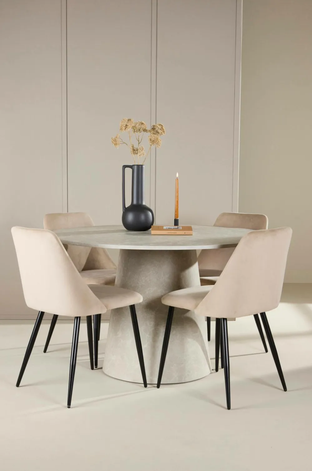 Venture Home Spisebord Lanzo med stol Night Beige New