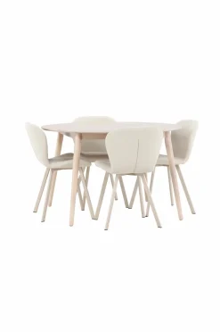 Venture Home Spisebord Flora med Lilja-stol Beige New