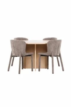 Venture Home Spisebord Strada med Astoria-stol Brun