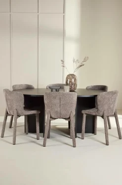 Venture Home Spisebord Strada med Astoria-stol Brun Hot