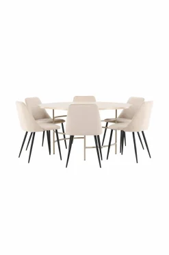 Venture Home Spisebord Copenhagen med stol Night Beige Online