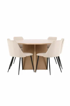 Venture Home Spisebord Strada med stol Night Beige Sale