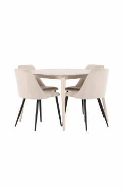 Venture Home Spisebord Flora med stol Night Beige Sale