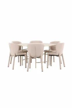 Venture Home Spisebord Copenhagen med Astoria-stol Beige Online