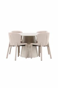 Venture Home Spisegrupper>Spisebord Lanzo med Astoria-stol Beige