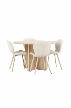 Venture Home Spisebord Strada med Lilja-stol Beige Clearance