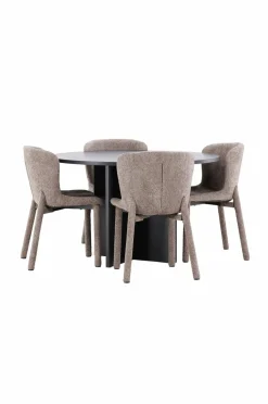 Venture Home Spisebord Strada med Astoria-stol Brun Clearance