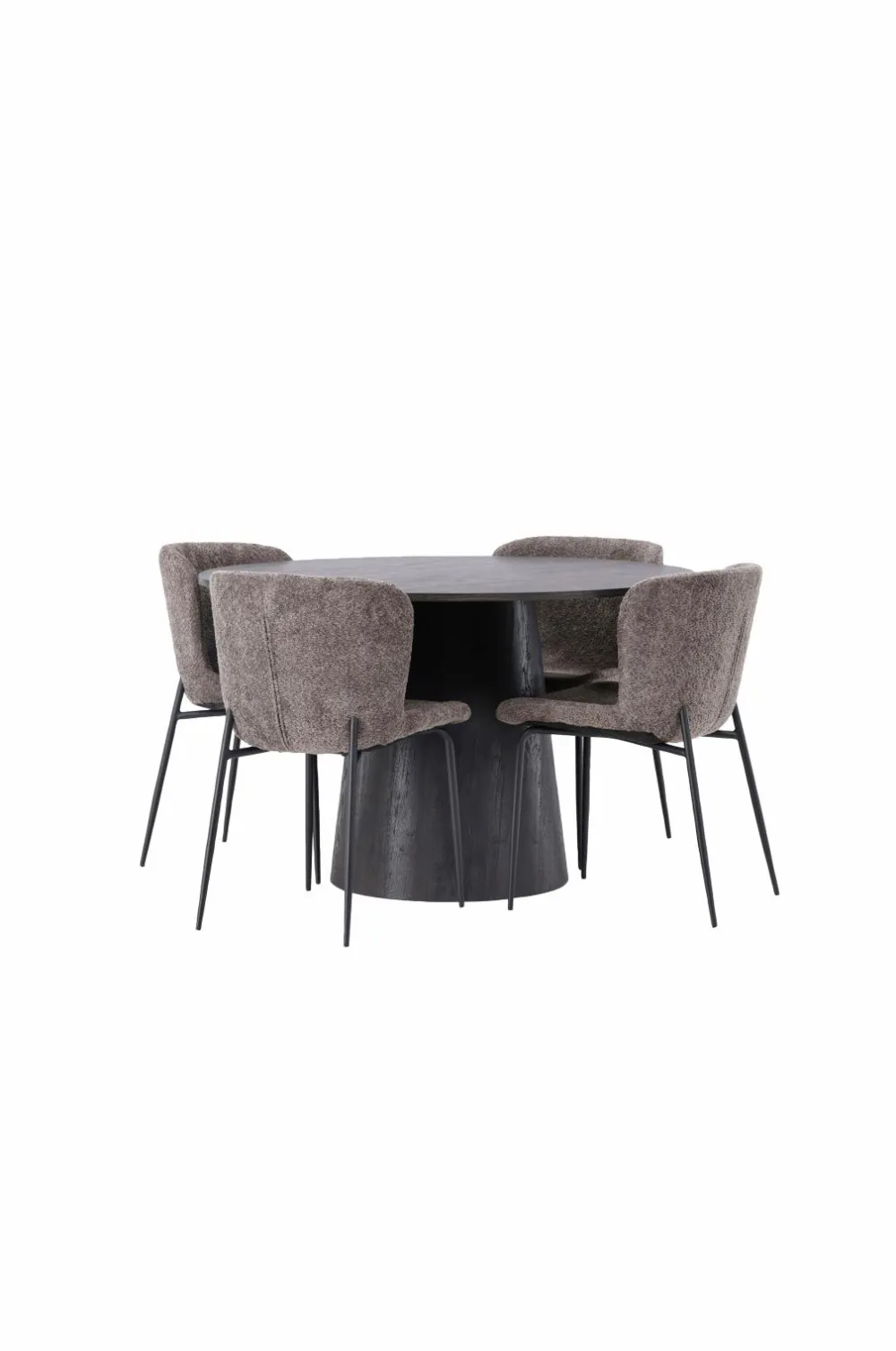 Venture Home Spisegrupper>Spisegruppe Lanzo med 4 stole Modesto Black, brun