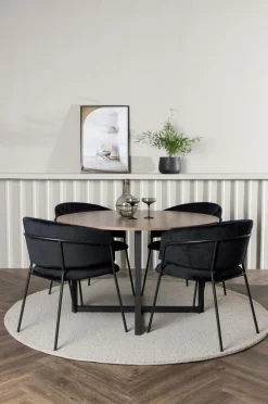 Venture Home Spisegrupper>Spisegruppe Durango med 4 stk. stole Selma Black