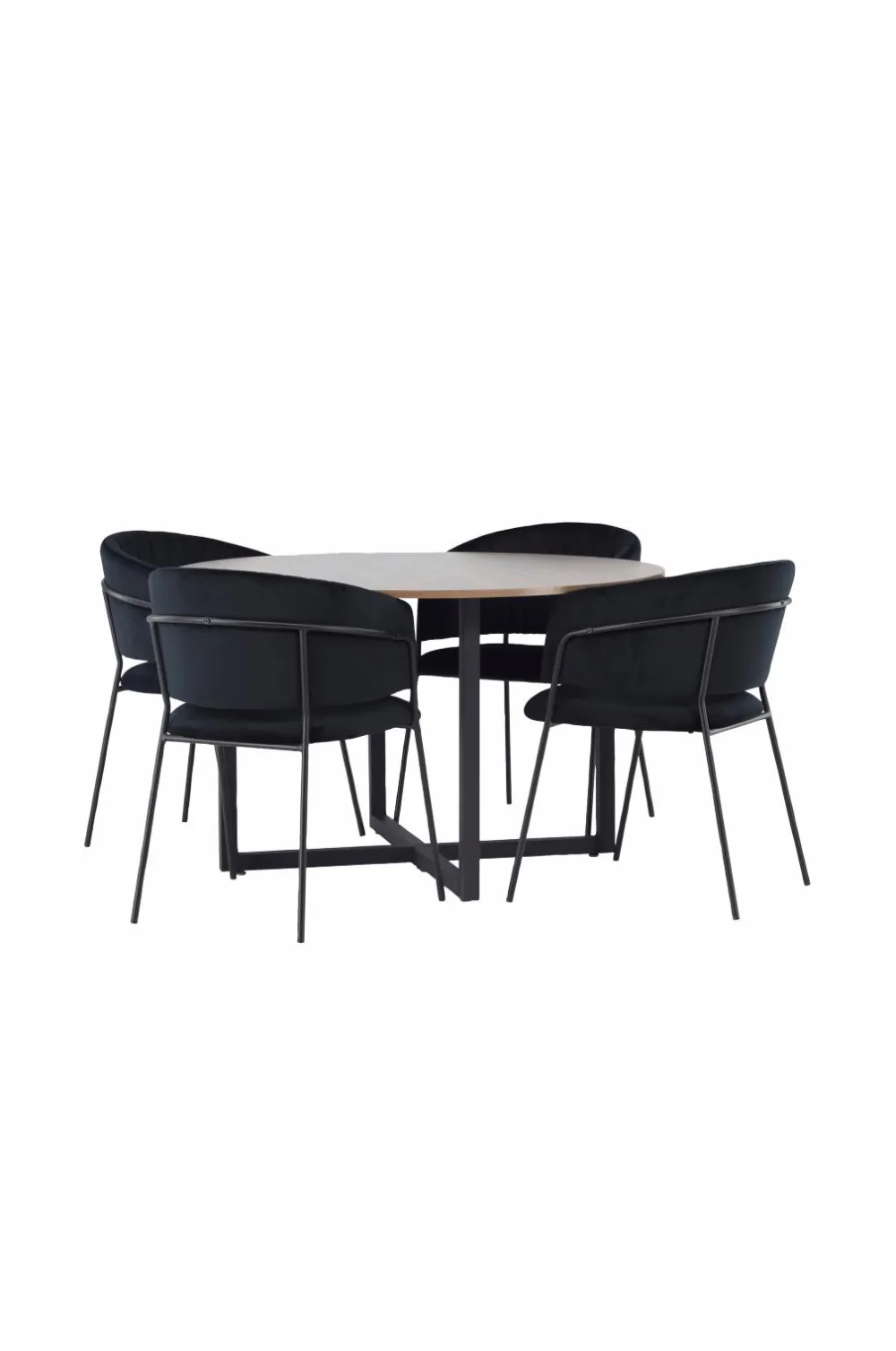 Venture Home Spisegrupper>Spisegruppe Durango med 4 stk. stole Selma Black