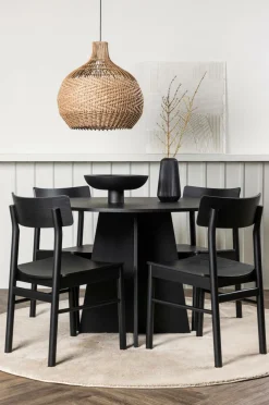 Venture Home Spisegrupper>Spisegruppe Bootcut Round og stolene Montros Sort