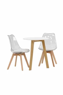 Venture Home Spisegrupper>Spisegruppe Leonora med 2 stk. stole Edvin White