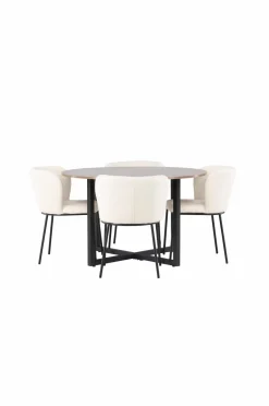 Venture Home Spisegrupper>Spisegruppe Durango med 4 stk. stole Edina White