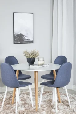 Venture Home Spisegrupper>Spisegruppe Plaza med stole Polar Blå
