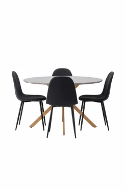 Venture Home Spisegrupper>Spisegruppe Piazza og stolene Polar Sort