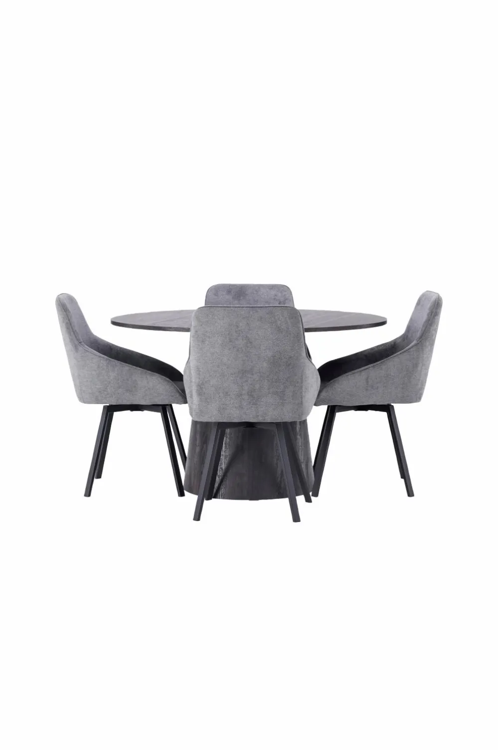 Venture Home Spisegrupper>Spisegruppe Lanzo med 4 stole Rosie Black, dark grey