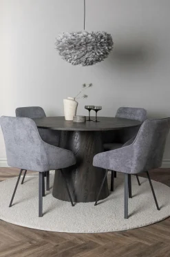 Venture Home Spisegrupper>Spisegruppe Lanzo med 4 stole Rosie Black, dark grey
