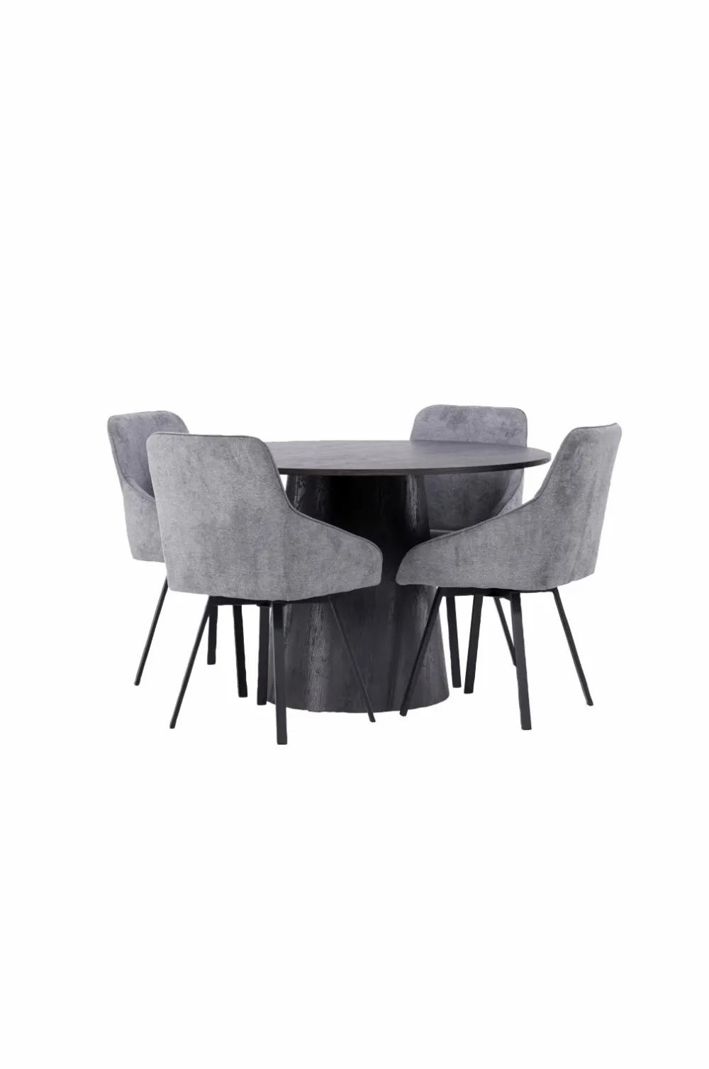 Venture Home Spisegrupper>Spisegruppe Lanzo med 4 stole Rosie Black, dark grey