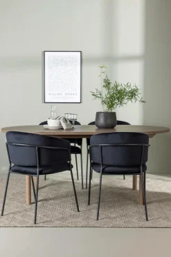 Venture Home Spisegrupper>Spisegruppe Andy med stole Selma Sort