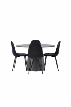 Venture Home Spisegrupper>Spisegruppe Lanzo med 4 stole Polar Black
