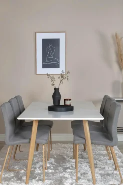 Venture Home Spisegrupper>Spisegruppe Polar med stolene Mace Grå