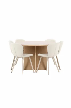 Venture Home Strada-spisebord med Lilja-stol Beige Hot