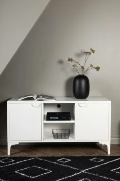 Venture Home TV-bænk Piring Sort/hvid Clearance