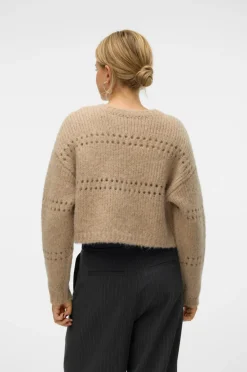 Vero Moda Cardigan vmAdelina LS Short Two Way Silver mink New