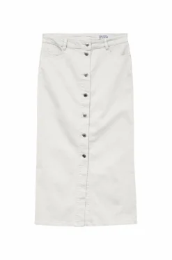 Vero Moda Nederdele>Cowboynederdel vmWild Alvida Button HR 7/8 Clr Sk Snow white