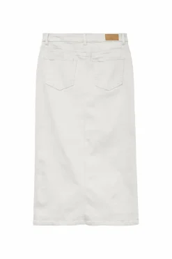 Vero Moda Nederdele>Cowboynederdel vmWild Alvida Button HR 7/8 Clr Sk Snow white