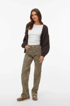 Vero Moda Jeans vmTessa HR Wide Stretch Aop Jeans Silver mink Hot