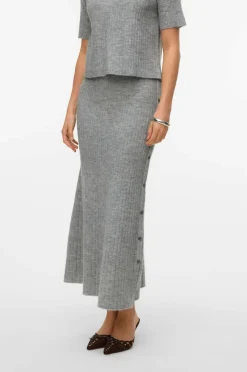 Vero Moda Nederdele>Maxi nederdel vmSally NW Ankle Light grey melange