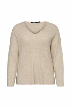 Vero Moda Curve Trøjer & Cardigans>Pullover vmcCrewlefileglitter LS Birch