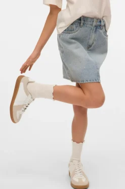 Vero Moda Girl Cowboynederdel vmBling MR Short Rhines Denim Skirt Light blue denim Outlet