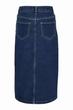 Vero Moda Girl Nederdele>Cowboynederdel vmHeather Calf Denim Skirt Girl Medium blue denim